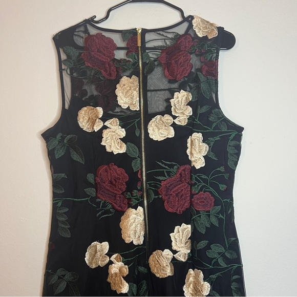 Calvin Klein Floral Embroidered Mesh Dress 14 NWOT - Picture 3 of 10